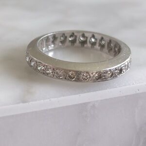 Vintage Platinum and Diamond Band Size 6.25